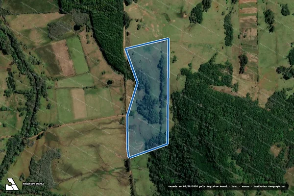 Imagem de satélite de Fração do Lote Rural nº 90 - Valdemar Mallmann em Alecrim - RS