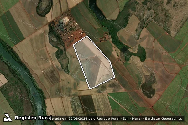 Imagem de satélite de Fazenda Mandú - Fazenda Mandú ? Área Remanescente em Guaíra - SP