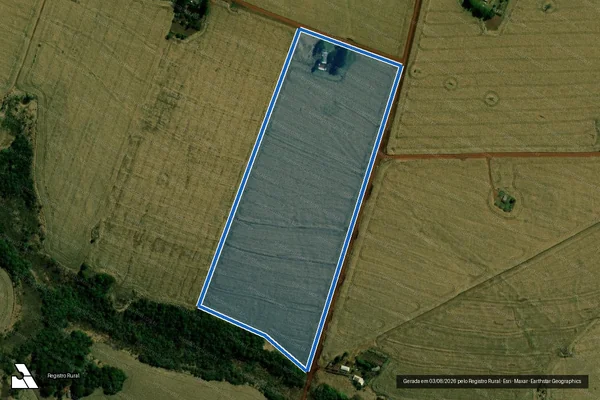 Imagem de satélite de Projeto de Assentamento Santa Catarina - LOTE 13 em Aral Moreira - MS