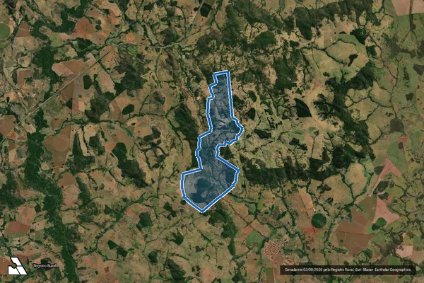 Imagem de satélite de FAZENDA SALÔBRO DE CIMA em Varjão - GO