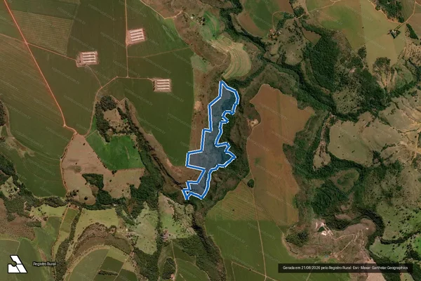 Imagem de satélite de FAZENDA FLORES DO RIO VERDE L.D. RIO VERDE, BAMBÚ E ÁGUA EMENDADA - 001 em Portelândia - GO