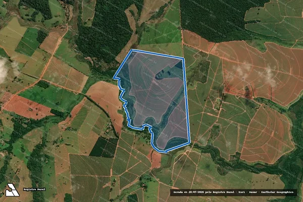 Imagem de satélite de FAZENDA SANTA IZABEL ? GLEBA 04 - GLEBA 02 em Regente Feijó - SP