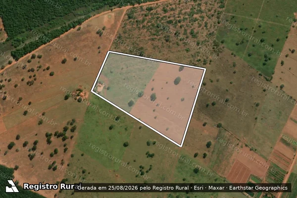Imagem de satélite de LOTE D11A - Parte 1 em Brasilândia - MS