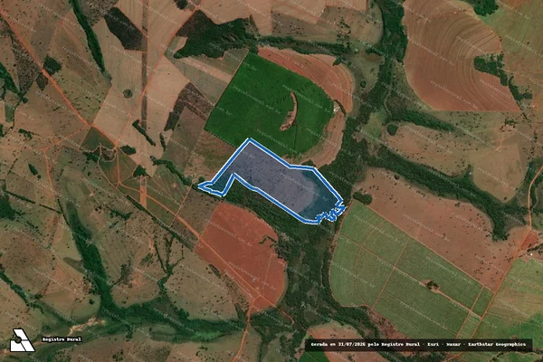 Imagem de satélite de Fazendas Areias de Baixo e Água Vermelha - Fazendas Areias de Baixo e Água Vermelha em Comendador Gomes - MG