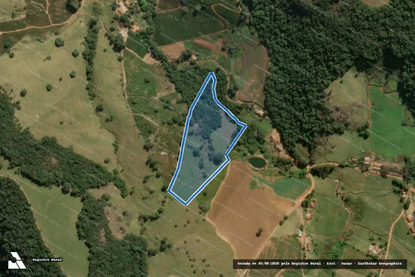 Imagem de satélite de Sitio Vô João Troina - Parcela 1 em Divinolândia - SP