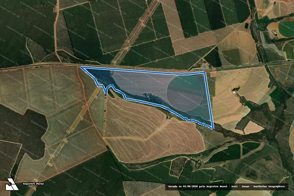 Imagem de satélite de Fazenda Santa Fe - Parcela 1 em Estrela do Sul - MG