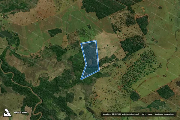 Imagem de satélite de CHÁCARA CERRO AZUL - Parte 1 em Guia Lopes da Laguna - MS