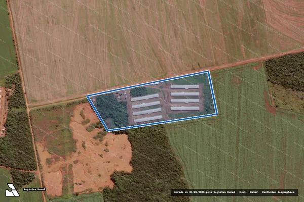 Imagem de satélite de FAZENDA BOA SORTE - 001 em Buriti Alegre - GO