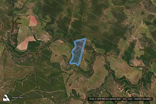 Imagem de satélite de FAZENDA FUTURISTA AURORA - PERIMETRO GERAL em Pontal do Araguaia - MT