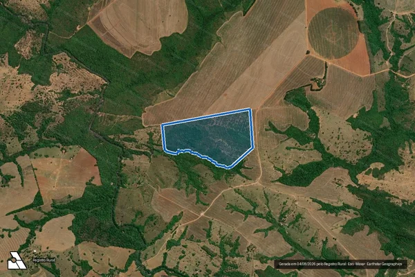 Imagem de satélite de FAZENDA PARAÍSO - 001 em Caldas Novas - GO