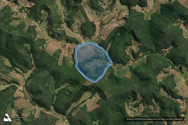 Imagem de satélite de FAZENDA SÃO DOMINGOS - Parcela ? Única em Ladainha - MG