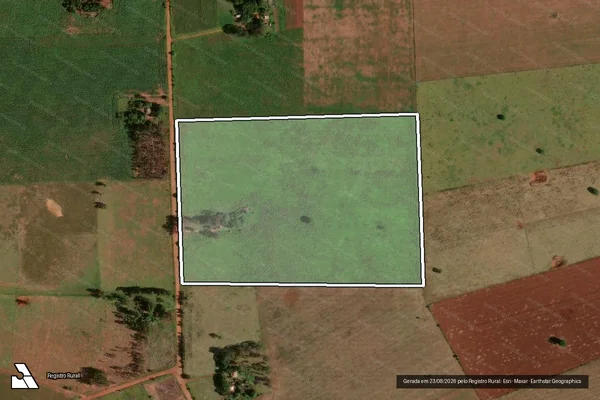 Imagem de satélite de P.A. SÃO PEDRO - Lote 57 em Sidrolândia - MS