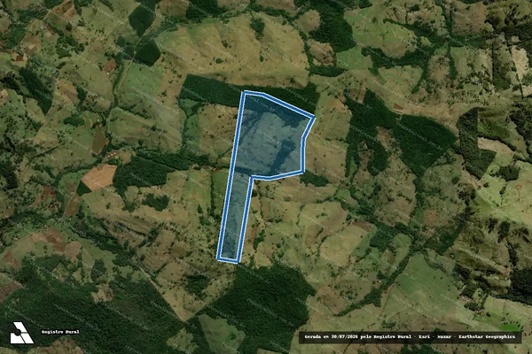 Imagem de satélite de FAZENDA RIBAS - MAT 6437 - Parcela 1 em Palmital - PR