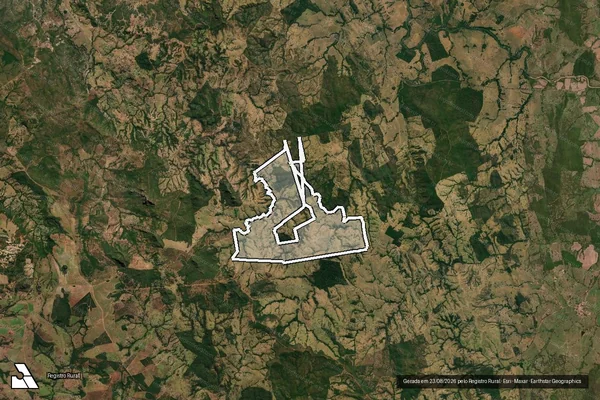 Imagem de satélite de FAZENDA SÃO JOÃO DE RETIRO em Israelândia - GO