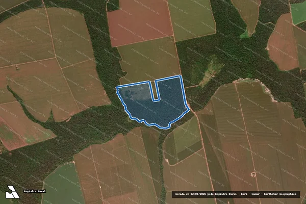 Imagem de satélite de LOTE RURAL N° 152 - PARTE 01 - Parcela 1 em Sorriso - MT
