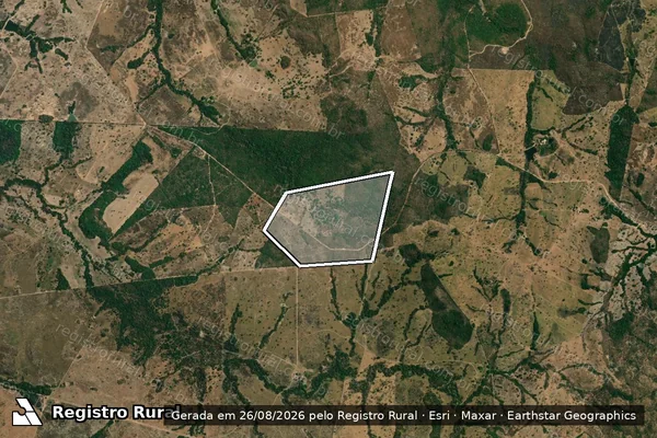 Imagem de satélite de FAZENDA RETIRO - GLEBA 04 - 001 em Goiás - GO