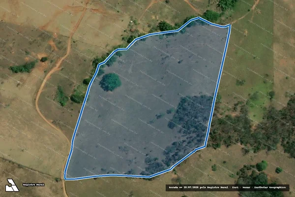 Imagem de satélite de Sítio Angola - Parcela 01 em Pedra do Anta - MG