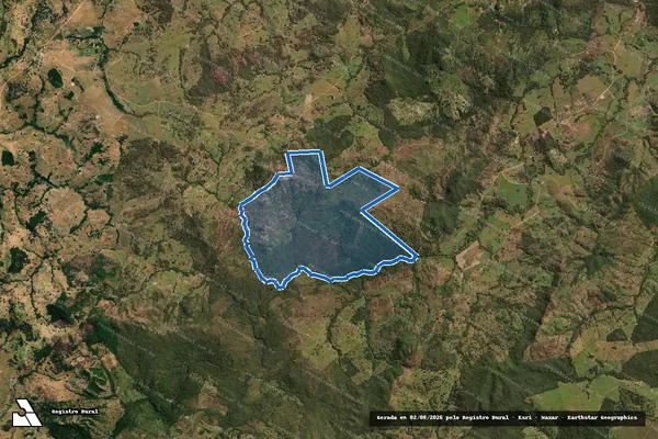 Imagem de satélite de FAZENDA CAIÇARA; CÓRREGO DO CEDRO E ÁGUAS CLARAS; CÓRREGO SANTA TEREZINHA - PARTE 1 em Rubiataba - GO