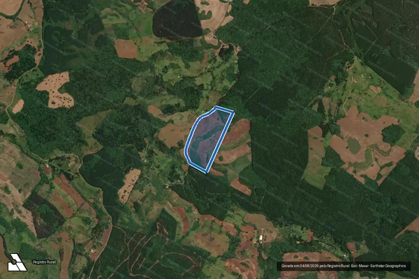 Imagem de satélite de SITIO LAGEADINHO - Única em Cerro Negro - SC