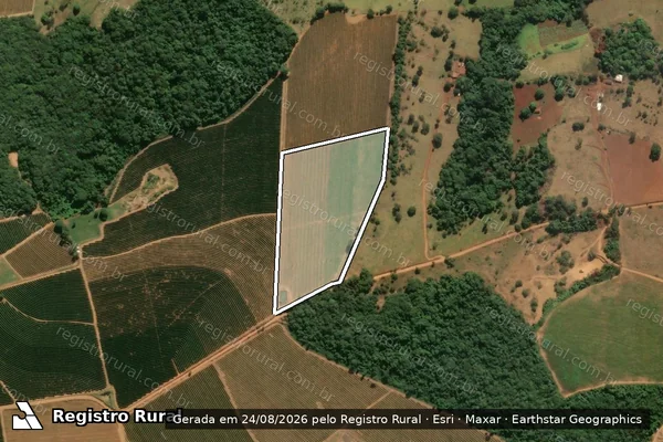Imagem de satélite de Fazenda Macaúbas, lugar denominado Taquaral - GLEBA A2 em Araguari - MG