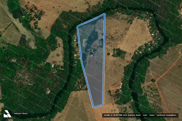 Imagem de satélite de Fazenda Santo Antônio da Casa Grande - Parte 1 em Uruana - GO