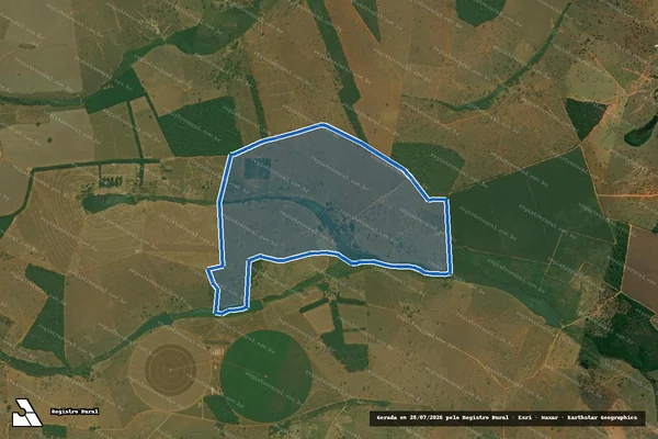 Imagem de satélite de FAZENDA JAPÃO - Parcela 1 em Quartel Geral - MG