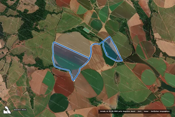 Imagem de satélite de FAZENDA MATÃO GLEBA A2A - PARTE 1 em Casa Branca - SP