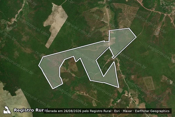 Imagem de satélite de FAZENDA TATIRA e PARAFUSO / REMANESCENTE em Mata Roma - MA