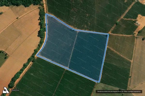 Imagem de satélite de Fazenda Lagoa dos Patos - Parte 1 em Pimenta - MG