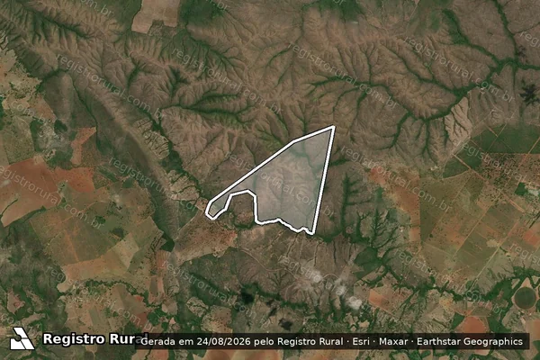 Imagem de satélite de Fazenda Lages Brejinho ou Biboca, Lugar Serra das Lages - 001 em Vazante - MG