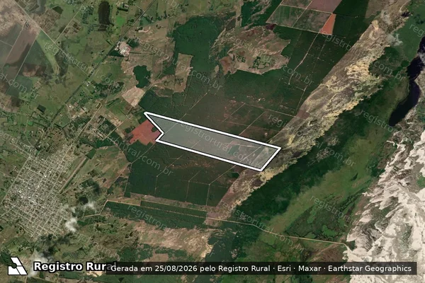 Imagem de satélite de Fazenda Costa de Cima 3 - Matrícula 22.389 em Mostardas - RS