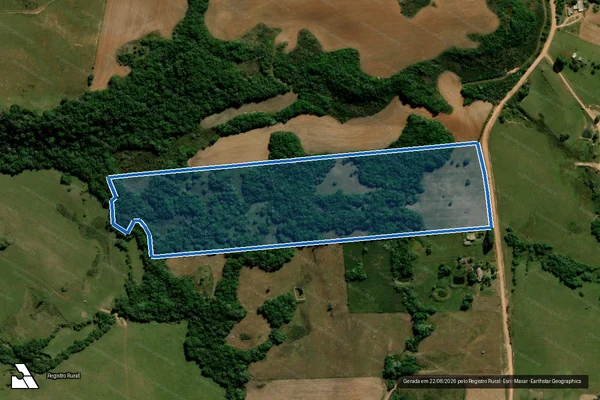 Imagem de satélite de Fazenda Bela Vista ? II - Parte 1 em Encruzilhada do Sul - RS