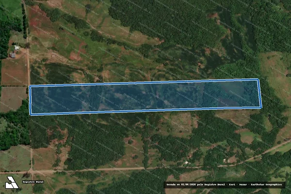 Imagem de satélite de Fração de Lote Rural nº 32, Linha Entre Rios - Parte 1 em Porto Lucena - RS