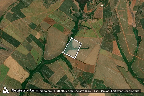 Imagem de satélite de FAZENDA SANTA LUCIA - Matricula 5.703 ? Gleba B em Cândido Rodrigues - SP