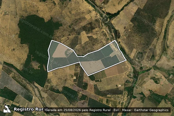 Imagem de satélite de Fazenda Santana - Gleba 1 em Planalto - BA