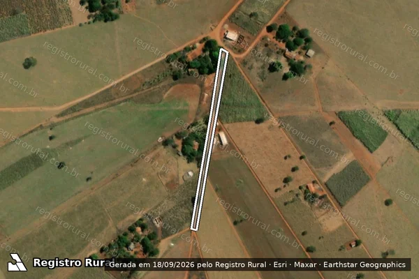 Imagem de satélite de ESTRADA VICINAL 44 - PROJETO DE ASSENTAMENTO CANUDOS / ESTRADA VICINAL 44 - P.A. CANUDOS