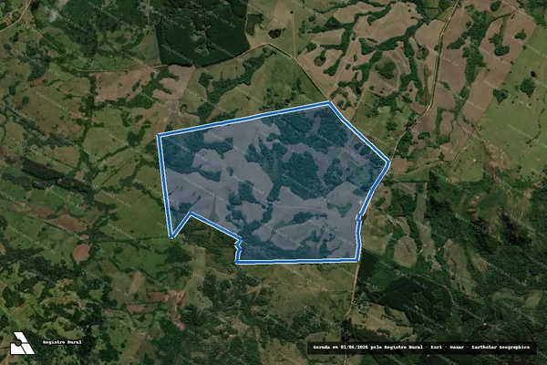 Imagem de satélite de Fazenda Rancho Verde ? Sede - Sede em Encruzilhada do Sul - RS