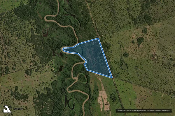 Imagem de satélite de FAZENDA FIGUEIRA I (LOTE 7 A PARTE 02) - GLEBA B em Aquidauana - MS