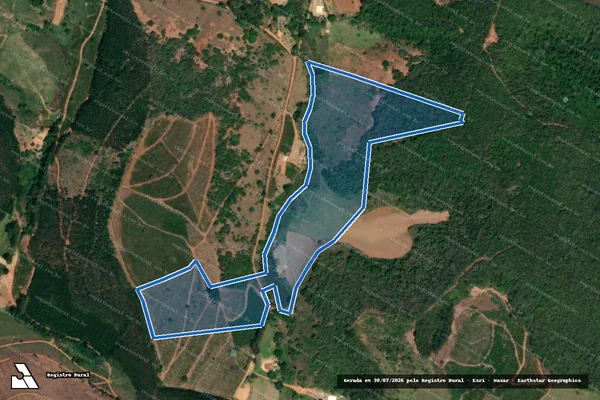Imagem de satélite de FAZENDA SACRAMENTO - Parte 4 em Raul Soares - MG