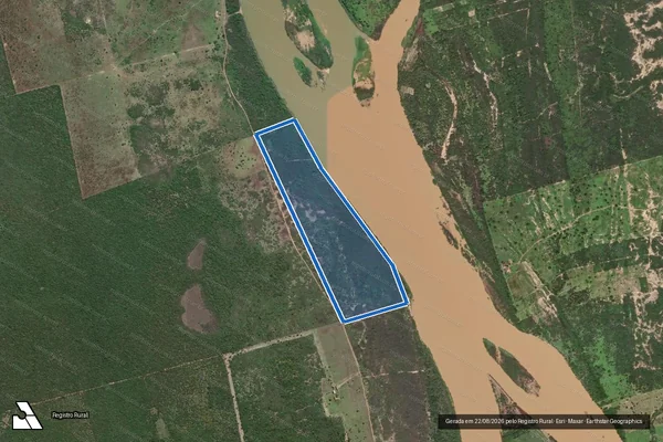 Imagem de satélite de FAZENDA TABOLEIRO - Parte 1 em Muquém do São Francisco - BA