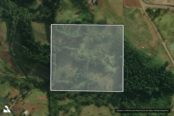 Imagem de satélite de Parte do Lote Rural nº 20 - Matrícula 6.227 em São Miguel do Oeste - SC