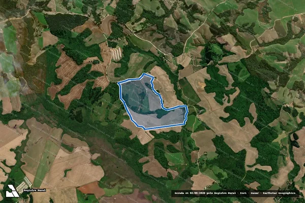 Imagem de satélite de Sítio Zadra - Parte 1 em Piraí do Sul - PR