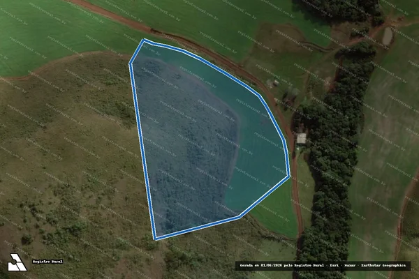 Imagem de satélite de P.A. 30 DE OUTUBRO - Lote 54 - Parte 2 em Campos Novos - SC