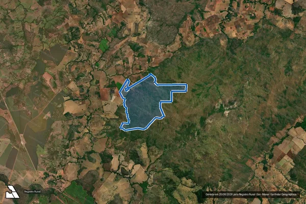 Imagem de satélite de FAZENDA LAGOA SECA - 001 em Santa Rita do Novo Destino - GO