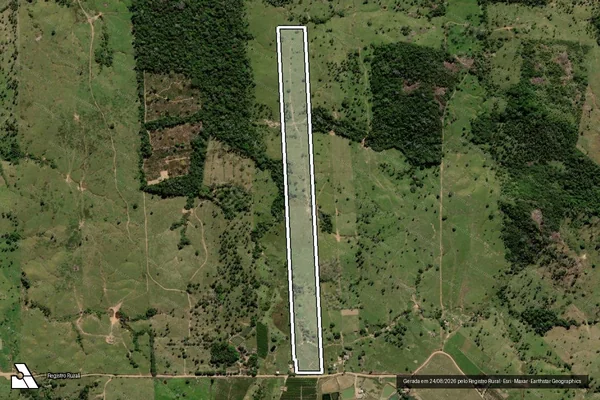 Imagem de satélite de LOTE 12B1, GLEBA 36A - PAD. BURAREIRO - 001 em Campo Novo de Rondônia - RO
