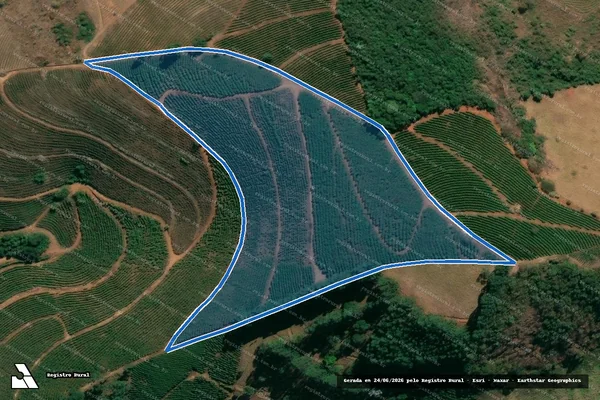 Imagem de satélite de Fazenda Cachoeira Alegre - PARCELA 03 em Santa Margarida - MG