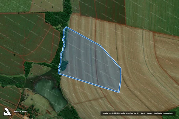 Imagem de satélite de Fazenda São Geraldo - Única em Pirajuba - MG