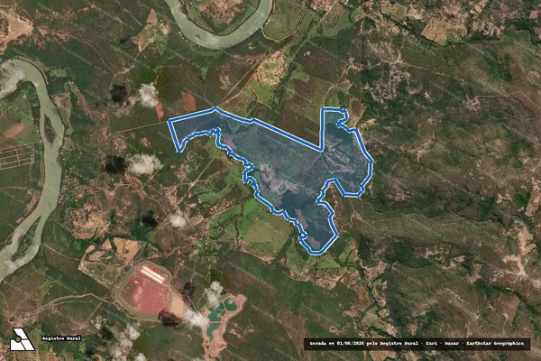 Imagem de satélite de FAZENDA CARAPIÁ - Gleba 02 em Três Marias - MG