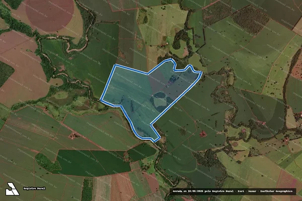 Imagem de satélite de Fazenda Entre Rios - PARTE 1 em Pirajuba - MG