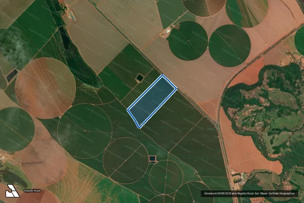 Imagem de satélite de Fazenda Rancho dos Fernandes - Parte 1 em Presidente Olegário - MG